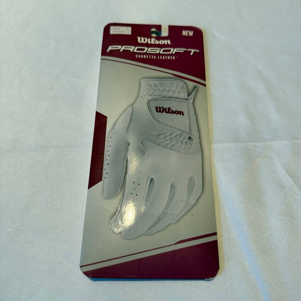 Left Hand Golf Glove Wilson Advantage White Leather Women's Small New